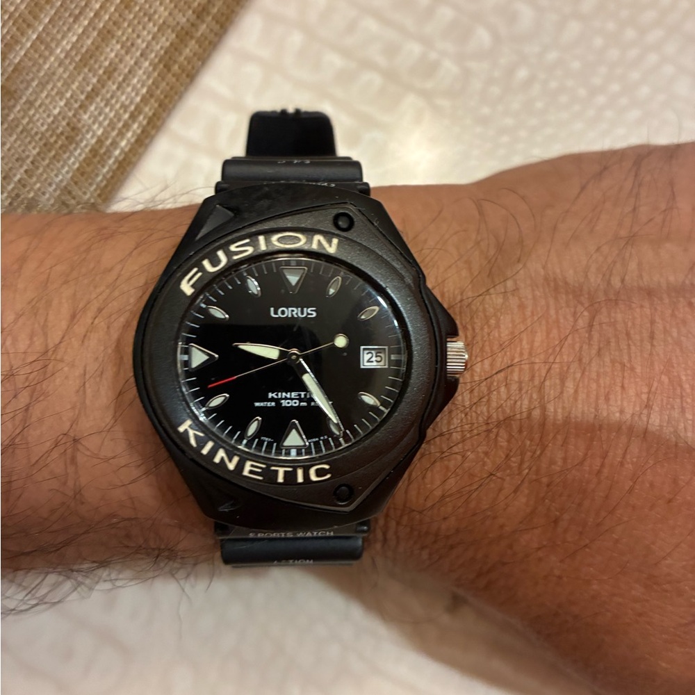 Lorus Fusion Kinetic Black Watch